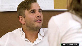 Maya Woulfe suck colleague at the office