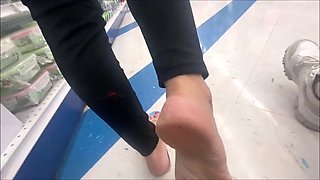 Meaty Latina Soles Sniffing In Public