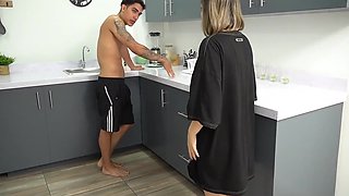 Latina Babe Flirts With Stepbrother And Gets Hammered By A Giant Cock