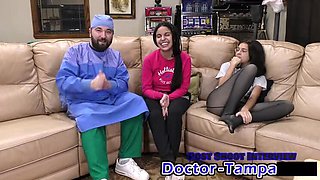 Dr Tampa Gives Alix Avery a Spreading Exam with Wand Vibrator