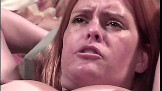 Plump mature redhead knows how to suck long cock
