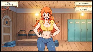 Lusty Buccaneers Parody Hentai Game Ep.2 Nami is stripping for the right amount of gold !