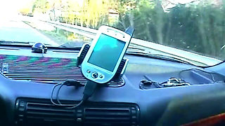 Blonde Sucks Cock and Shows Wet Pussy in Car