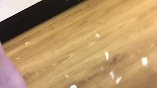 Black swimsuit messy nude yoghurt fetish lick it