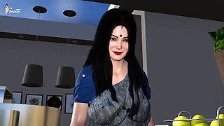 Savita Bhabhi Hot Desi Fucked Hard by Devar in Kitchen - Rough Sex, Big Tits, Creampie