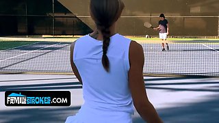 Innocent stepson can't stop perving at his stepmom's brilliant tits