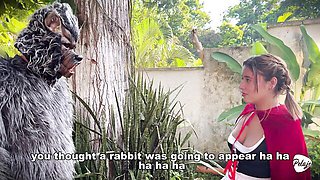 Seductive love's blowjob action