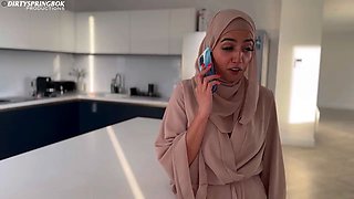 Hungry Muslim Girl Breaks Her Fast with BBC