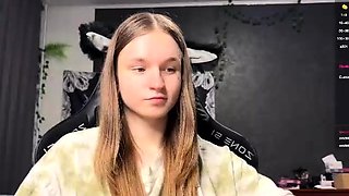 Curly Blonde Teen Records Solo Dildo Masturbation More at