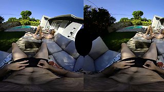 Beautiful amateur blonde barmaid paid sex in public