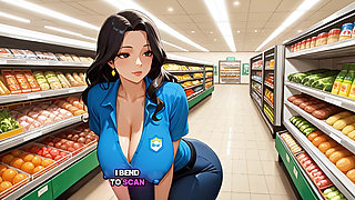 Cuban MILF Cashier with Big Tits Fucked Hard by Customer - Uncensored Hentai - Ai