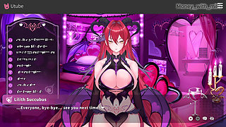 He Rubs My Cock with His Clit on the Bed // Vlover Game #5 All Scenes