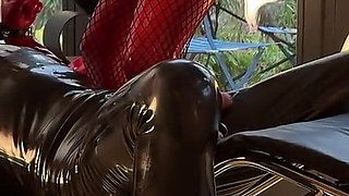 Teasing, CBT, Breath Play and BJ in Latex and Fishnets
