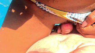 The Taboo Dip, Interracial Couple Nearly Get Caught Having A Moment At The Pool - Black Swan