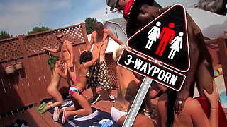 3 Way Porn - Inked Couple Fucks Fat Dude in Nasty 3Some