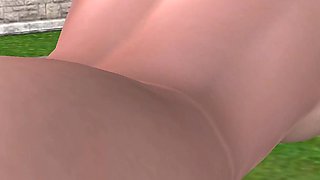 3D Animated Sex Videos: Beautiful Girl Masturbating with a Cucumber