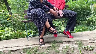 Hot Ukrainian MILF Gives Me A Handjob And Makes Me Cum Outside