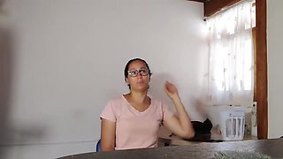 Stepdad fucks stepdaughter in the bathroom behind stepmom's back