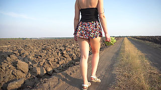 Watching Girl Walks Outdoors Upskrt Full Back Panties