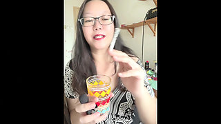 Darkside Smoking Asian: Smoking 3 Cigarettes & Swallowing Ash in Coffee