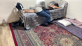 Two Lovers Who Came Tired From the Trip Rested with Sex