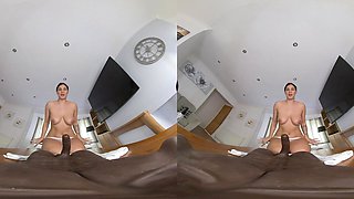 Brunette Massage Seduces with Wild Interracial VR Passion