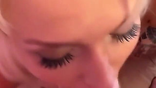 Vera and Greta in Sexy Silk Pajama Gives Double Blowjob for Mr Texas!