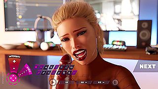 Insatiable big-tit milf in 3d animation blows guy gaming hard forcing him to cum in her mouth