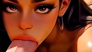 (4k) Ai 3D Animated - Hot Latina Interracial Blowjob & Cumshot Ai Visuals X