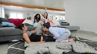 Sneaky Sleepover Cheat With David Lee, Laila Lust - Brazzers