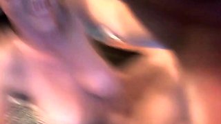 Big-Tit Amateur August Rides Cock on Couch