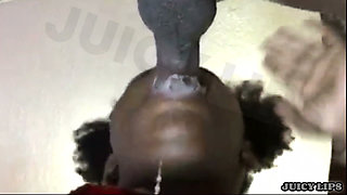 Juicy Lips-mouth Got so Sloppy Slurping His Dick He Bust a Hard Nut!!!