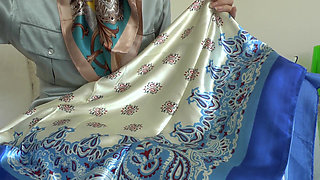 Your Step-stepmother’s New Satin Scarves Turn You on! Everything Is so Beautifully Shiny! Lady Victoria Valente