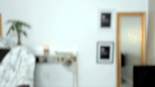 Busty curly brunette with big boobs fucks on couch