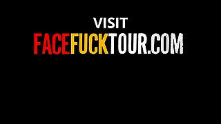 Amateur Latina Cock Slut THROATED ROUGH Against The Wall By Monster Cock