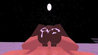 Roblox Demon Girl Dominates Monster Hunter with Rough Cowgirl Sex - Animated POV Blowjob & Deepthroat