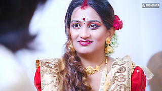 Desi Newly Married StarSudipa Fucked by a thief Infront of husband and turns into a Hardcore Threesome ( Hindi Audio )