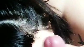 Amateur girlfriend blowjob on webcam