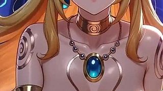 Gol Busty Princes Peach Teasing Cartoon Animation