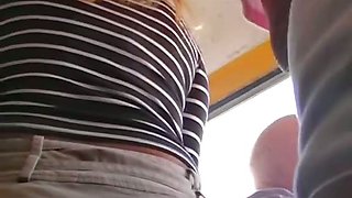 Sexy crowd upskirt taken on the bus
