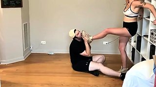 Onlyballkicking - Timbs Ballbusting Foot Domination
