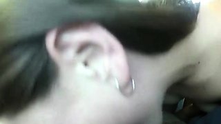 Car Blowjob and Cum Swallow With Mexican Stud