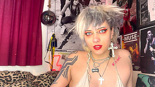 Mouth Tour Red Lipstick Goth Girl