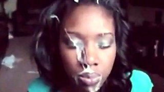 Ebony Amateur's Massive Facial
