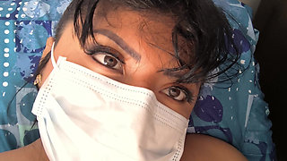 Beautiful busty student gets herself aroused fantasizing about having sex, she rubs her clitoris and moans like a slut