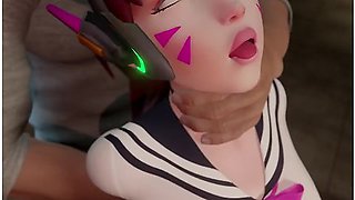 D.va Taking It From Behind After Class (white)
