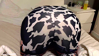 Doggy farts in leggings