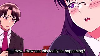 Hentai Room of Guilty Pleasure: Sexy Buxom Nerdy Student Lets Her Teacher Fuck Her In the Lecture Hall