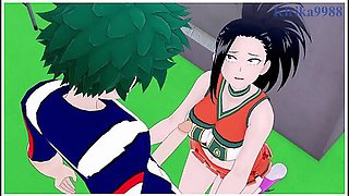 Momo Yaoyorozu And Izuku Midoriya Have Intense Sex On The Rooftop. - My Hero Academia Hentai