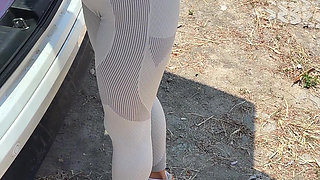 Mornign Fit in Public Finished with Quickie Fuck in Car Trunk